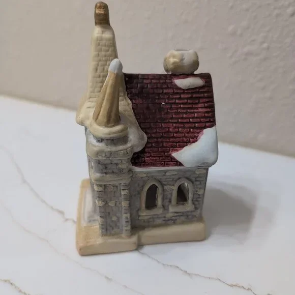 VTG The Porcelain Candle Holder Collection Church Hand-Painted Votive - Picture 4 of 4